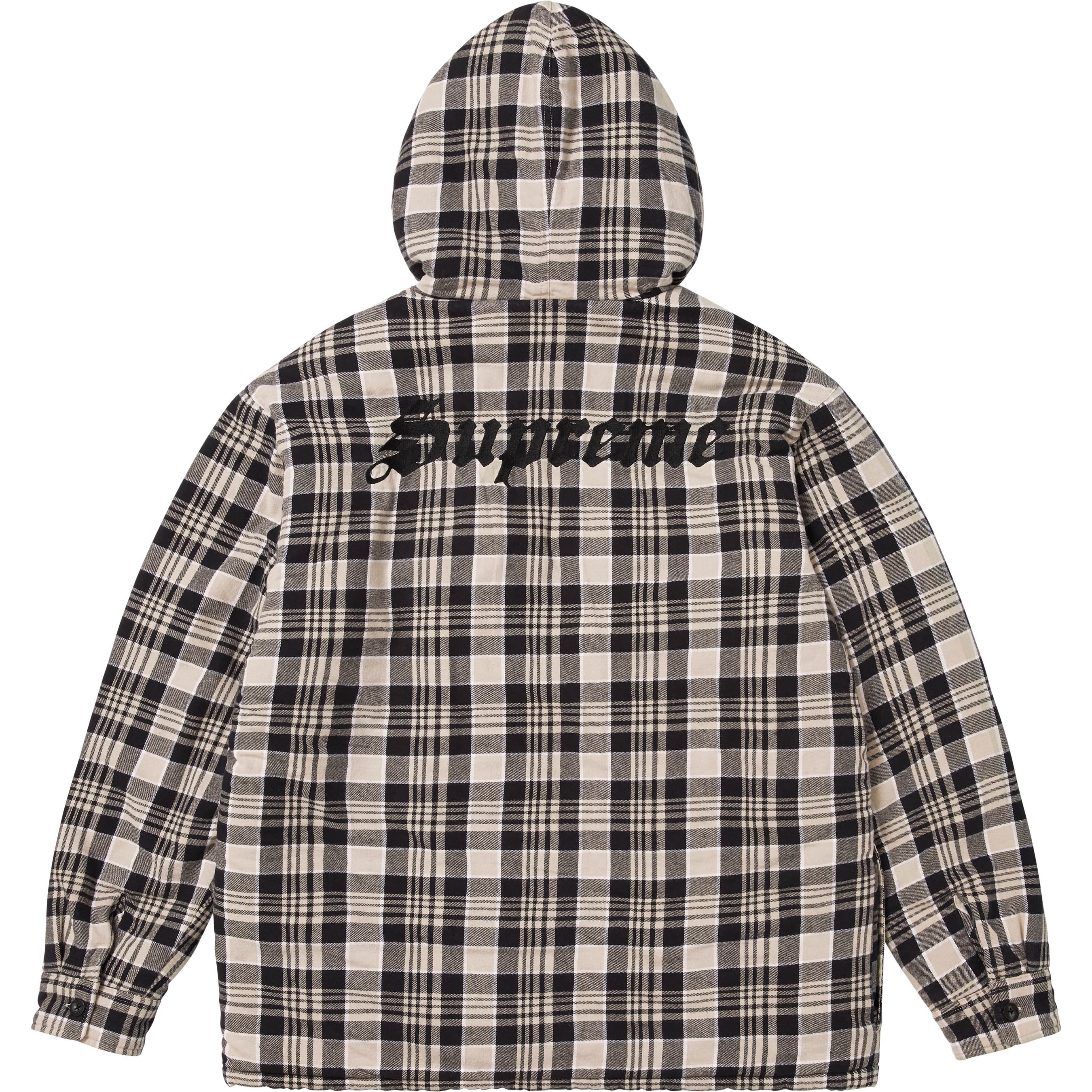 Lined Zip Up Hooded Flannel Shirt view 8